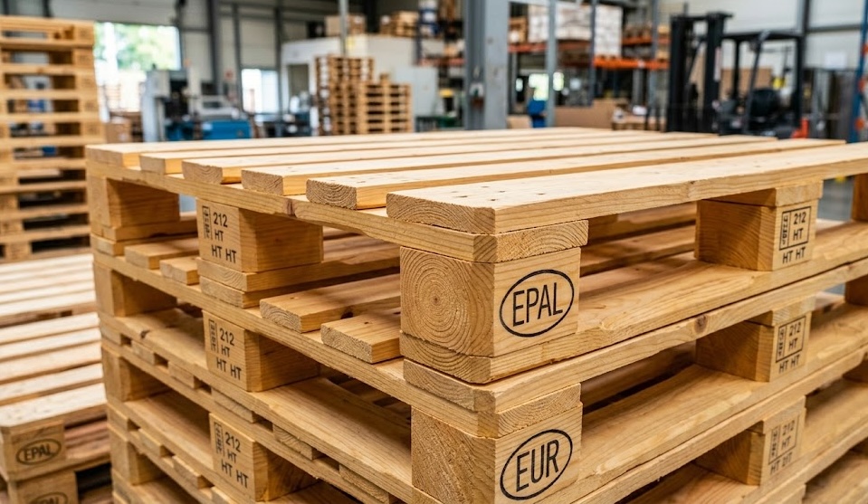 New EUR standard pallet ready for shipping